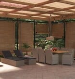 vidaXL 11-delige Tuinset poly rattan bruin