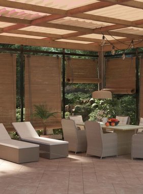 VidaXL 9-delige Tuinset poly rattan bruin