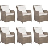 VidaXL 9-delige Tuinset poly rattan bruin
