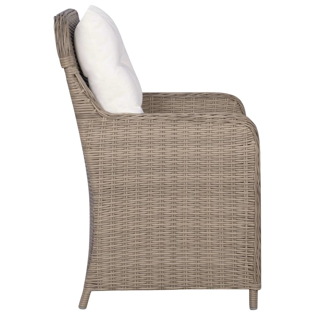 VidaXL 9-delige Tuinset poly rattan bruin