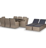 VidaXL 11-delige Tuinset poly rattan bruin