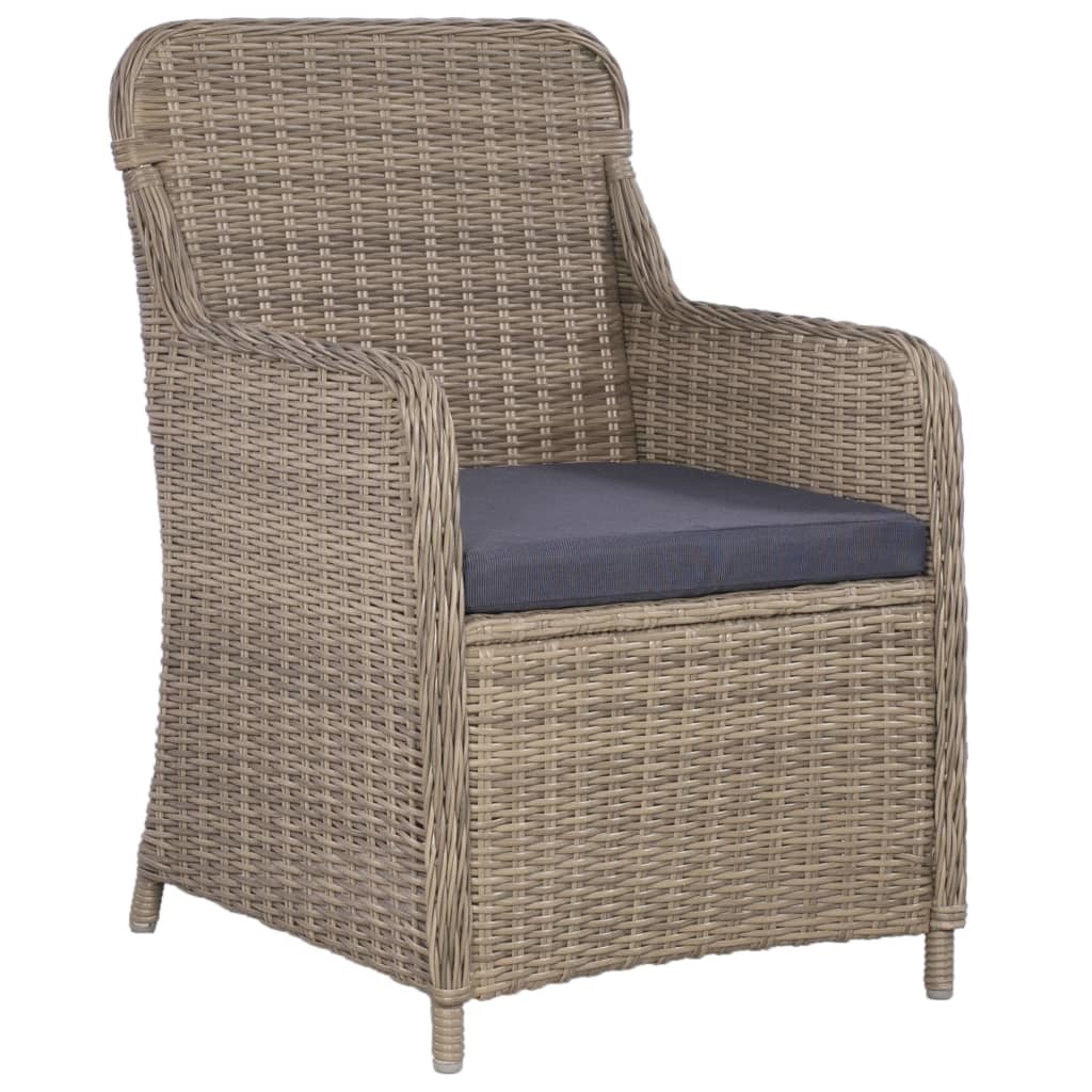 VidaXL 11-delige Tuinset poly rattan bruin