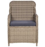 VidaXL 11-delige Tuinset poly rattan bruin