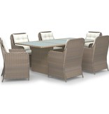 VidaXL 7-delige Tuinset poly rattan bruin