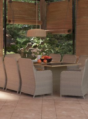 VidaXL 9-delige Tuinset poly rattan bruin