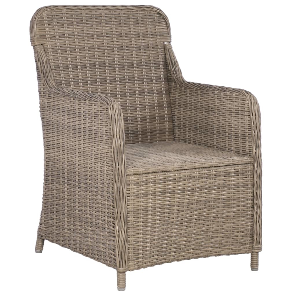 VidaXL 9-delige Tuinset poly rattan bruin