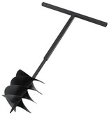 VidaXL Grondboor met handvat 250 mm met verlengbuis 4 m staal