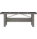 VidaXL 7-delige Tuinset met kussens poly rattan grijs