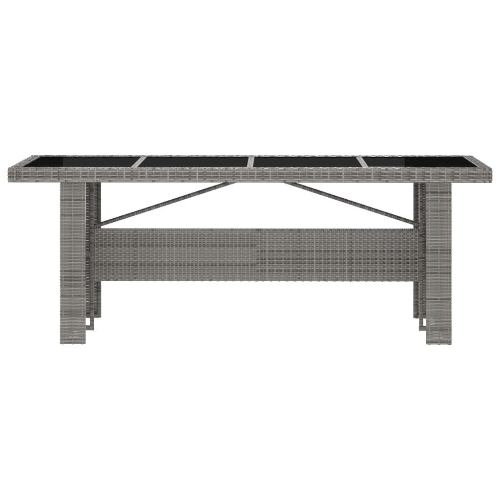 VidaXL 7-delige Tuinset met kussens poly rattan grijs