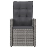VidaXL 9-delige Tuinset met kussens poly rattan grijs