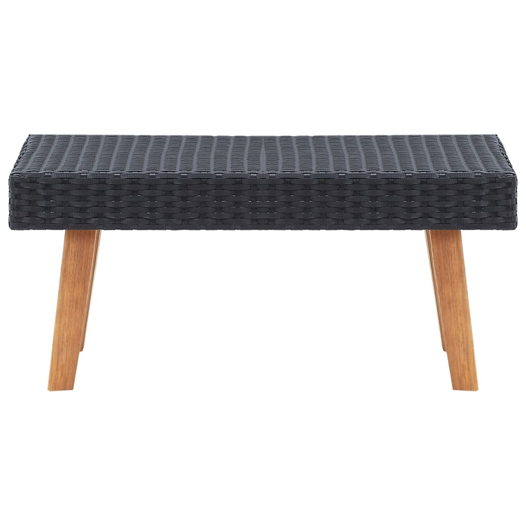 VidaXL 2-delige Loungeset met kussens poly rattan zwart