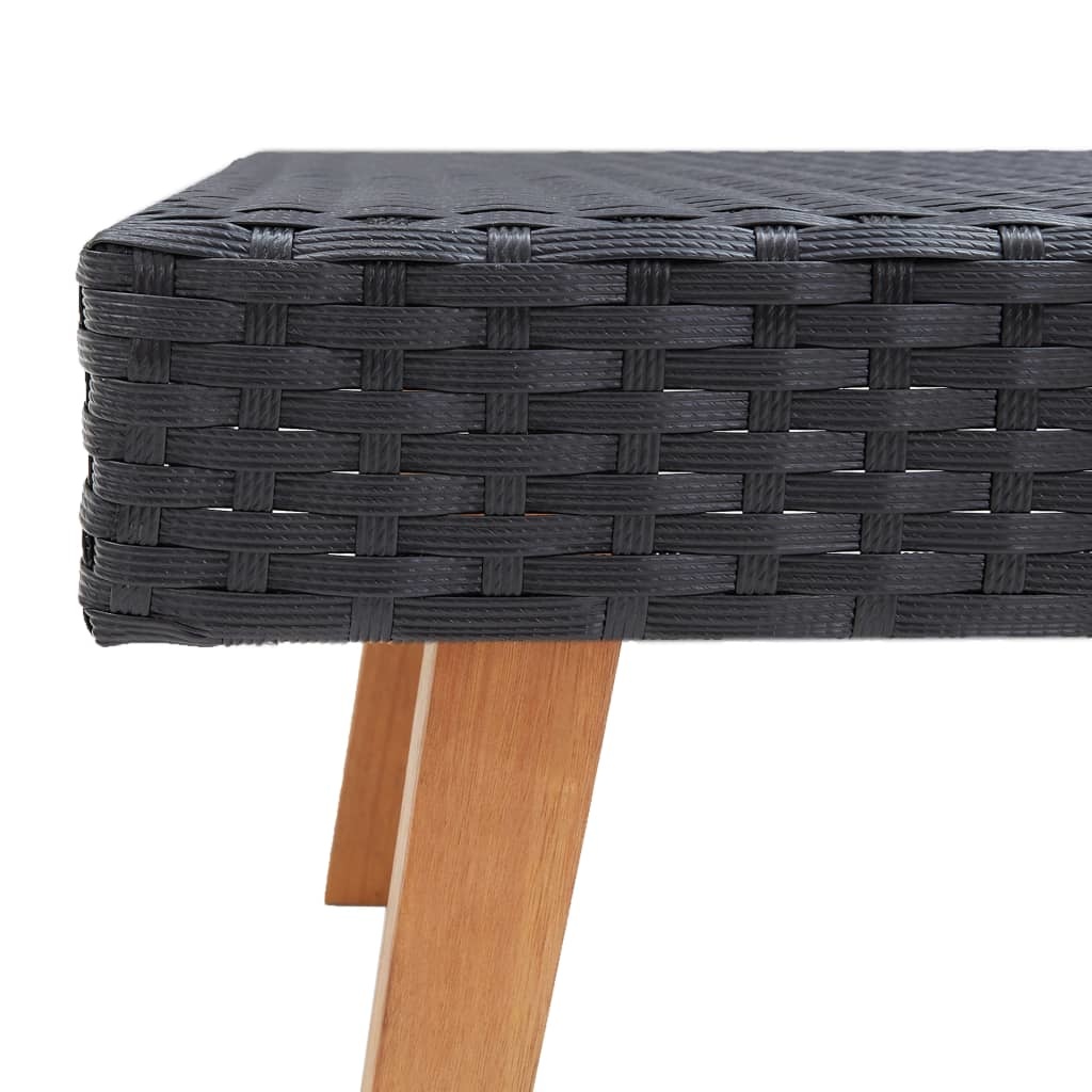 VidaXL 2-delige Loungeset met kussens poly rattan zwart