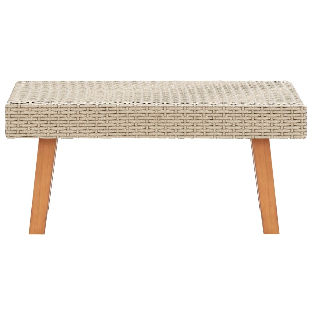 vidaXL 2-delige Loungeset met kussens poly rattan beige