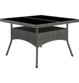 VidaXL 9-delige Tuinset poly rattan en acaciahout grijs