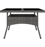 VidaXL 9-delige Tuinset poly rattan en acaciahout grijs