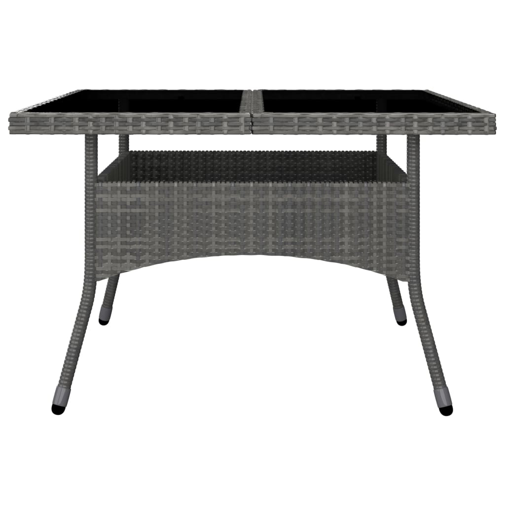 VidaXL 9-delige Tuinset poly rattan en acaciahout grijs