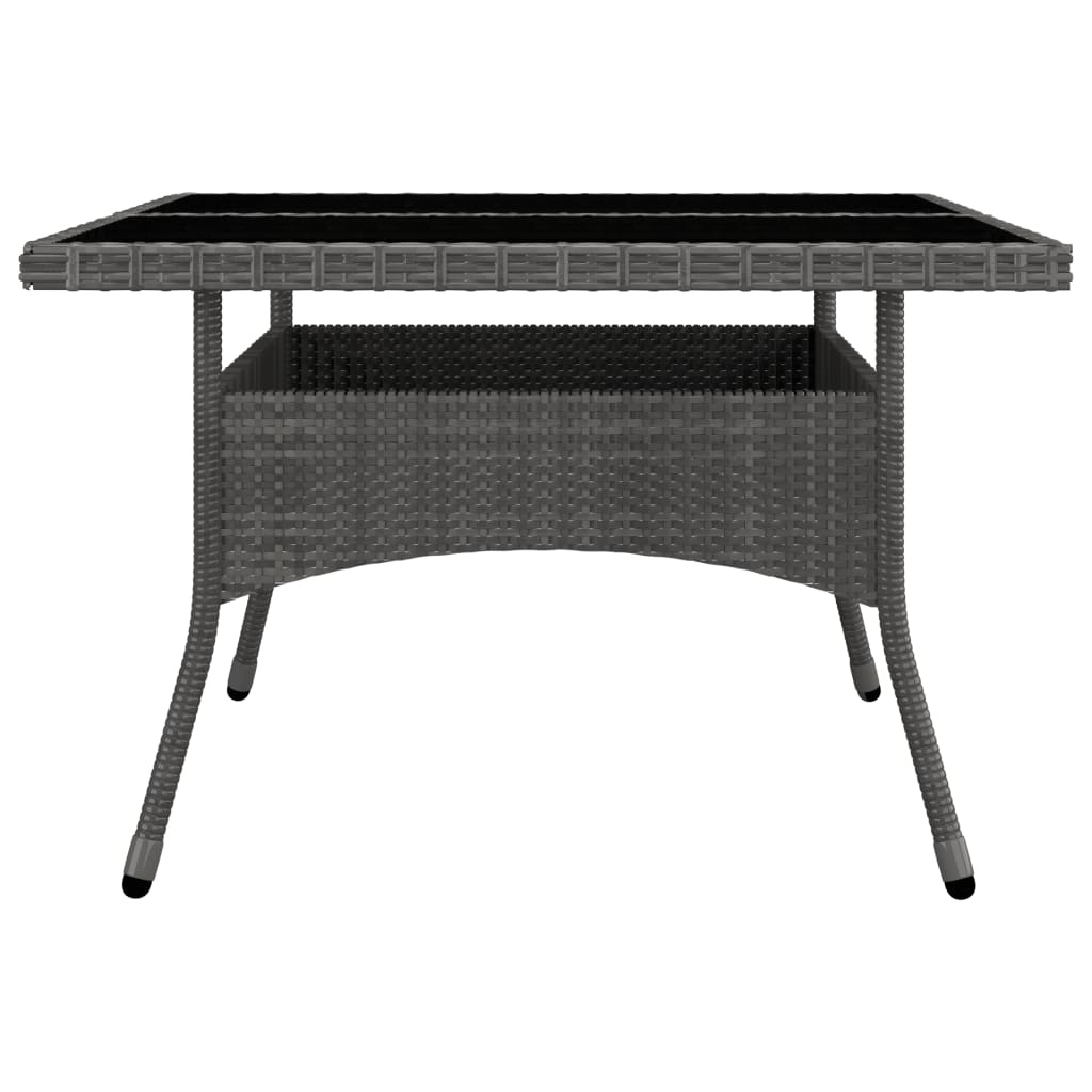 VidaXL 9-delige Tuinset poly rattan en acaciahout grijs