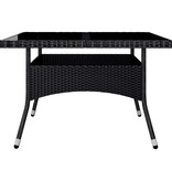 VidaXL 9-delige Tuinset poly rattan en acaciahout zwart