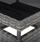 VidaXL 5-delige Tuinset poly rattan en acaciahout grijs