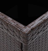 VidaXL 5-delige Tuinset poly rattan en glas bruin