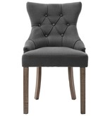 VidaXL Eetkamerstoelen 6 st stof grijs