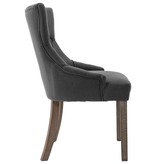 VidaXL Eetkamerstoelen 6 st stof grijs