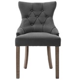 VidaXL Eetkamerstoelen 4 st stof grijs
