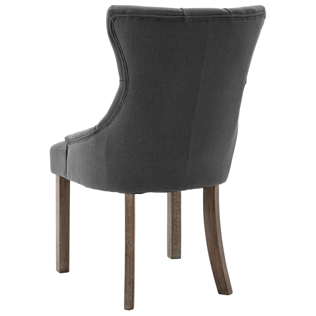 VidaXL Eetkamerstoelen 4 st stof grijs