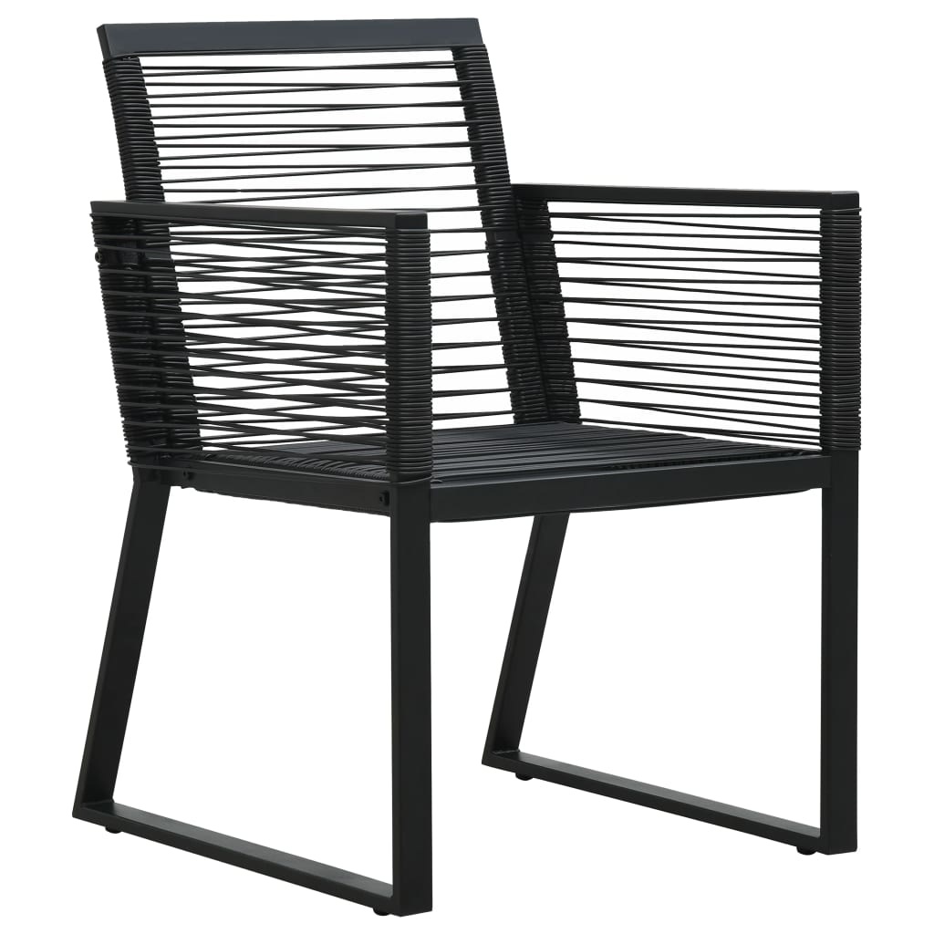 VidaXL 5-delige Tuinset PVC-rattan zwart