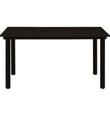 VidaXL 5-delige Tuinset katoenen touw en staal zwart