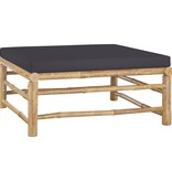 VidaXL 6-delige Loungeset met donkergrijze kussens bamboe