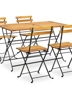 VidaXL 5-delige Tuinset inklapbaar massief acaciahout