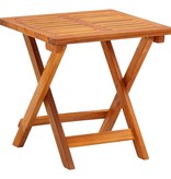 VidaXL 2-delige Ligbeddenset met tafel massief acaciahout