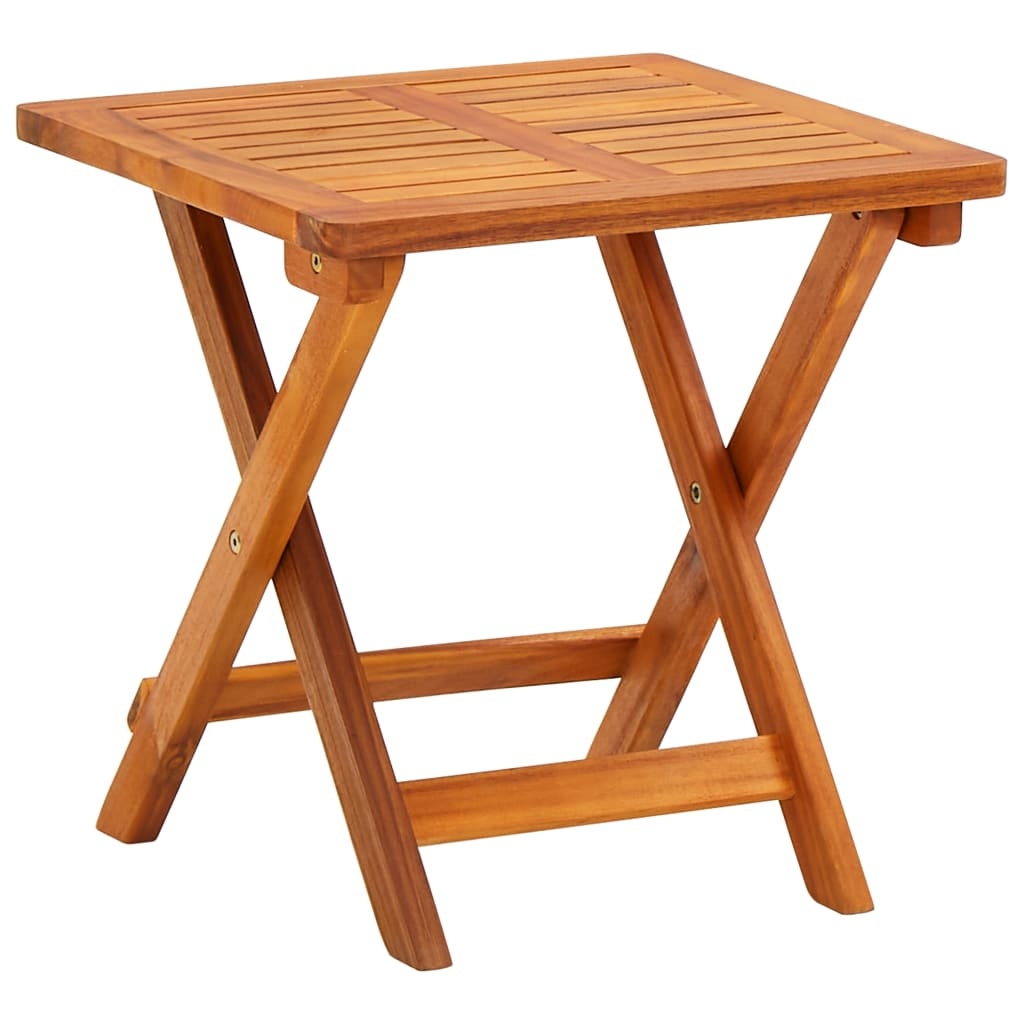 VidaXL 2-delige Ligbeddenset met tafel massief acaciahout