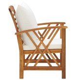 VidaXL 5-delige Loungeset met kussens massief acaciahout