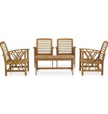 VidaXL 5-delige Loungeset massief acaciahout
