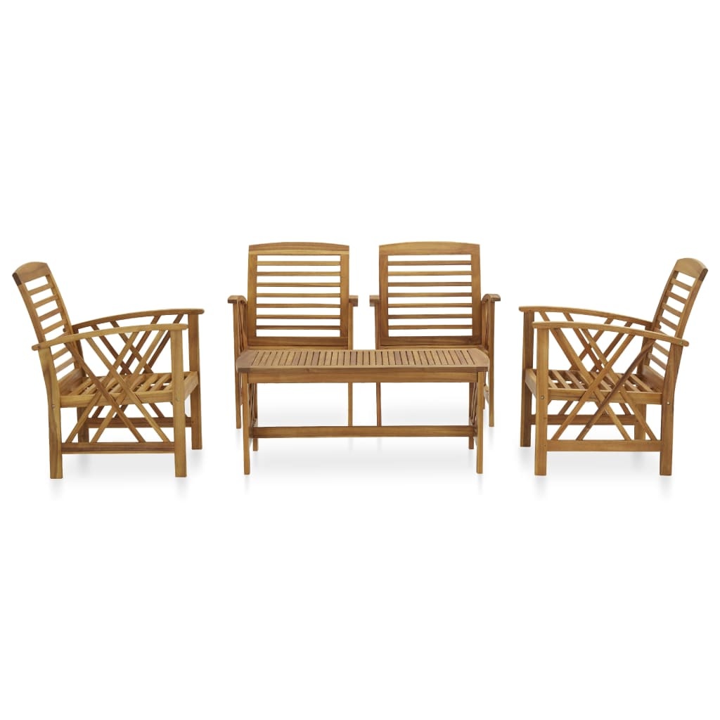 VidaXL 5-delige Loungeset massief acaciahout