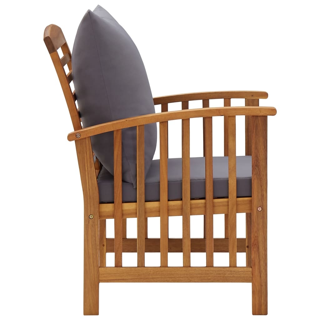 VidaXL 5-delige Loungeset met kussens massief acaciahout