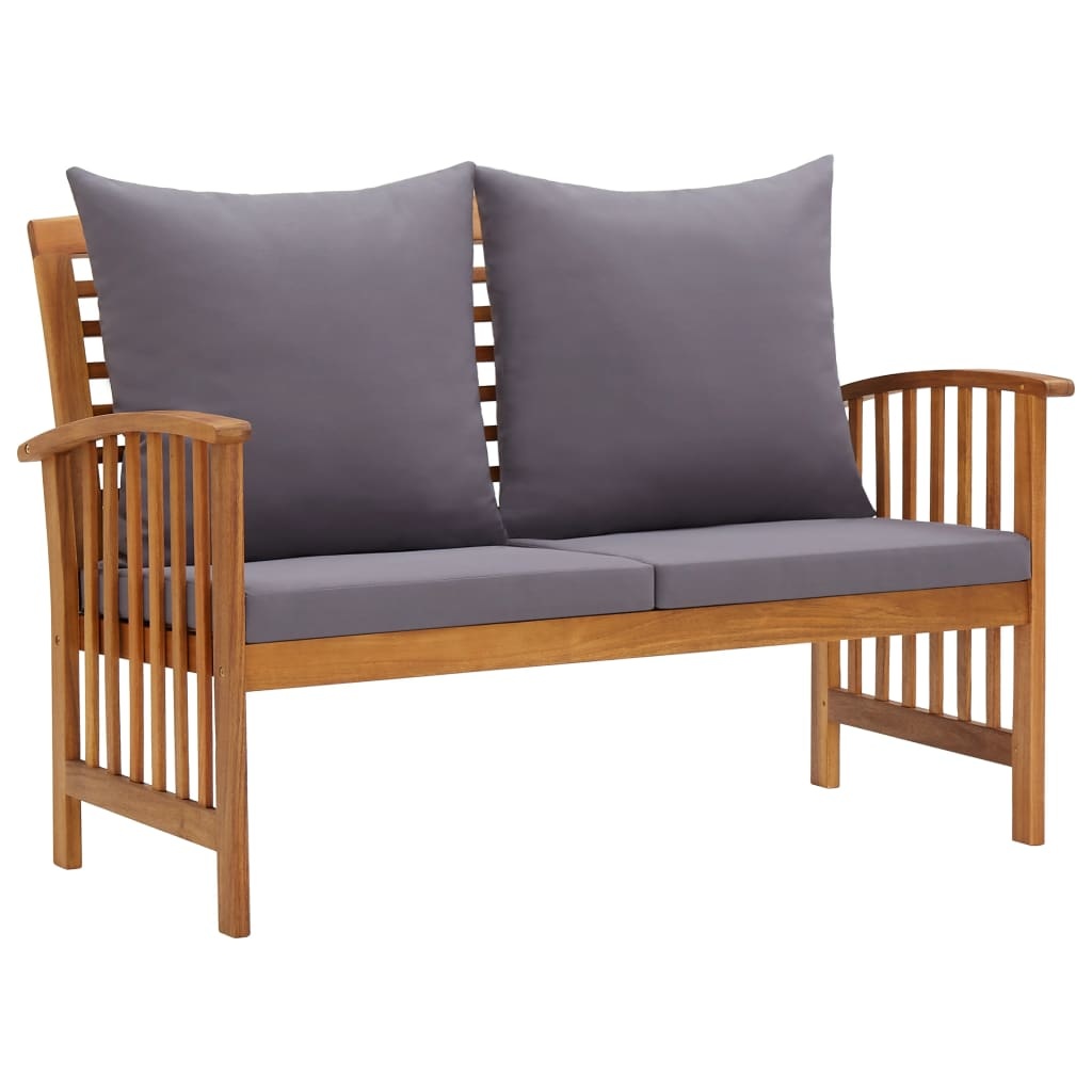 VidaXL 3-delige Loungeset met kussens massief acaciahout