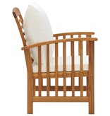 VidaXL 5-delige Loungeset met kussens massief acaciahout