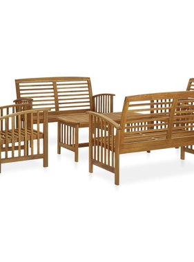VidaXL 5-delige Loungeset massief acaciahout