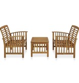 VidaXL 3-delige Loungeset massief acaciahout