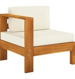 VidaXL 8-delige Loungeset met crèmewitte kussens acaciahout