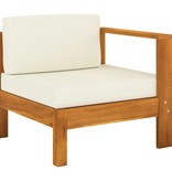 VidaXL 8-delige Loungeset met crèmewitte kussens acaciahout