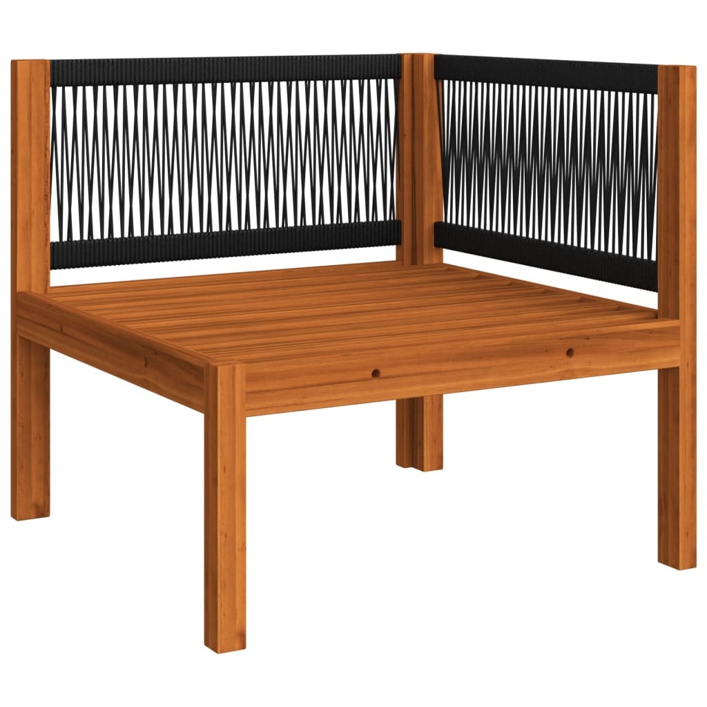 VidaXL 4-delige Loungeset met kussens massief acaciahout crème