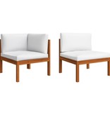 VidaXL Tuinbank 4-zits met kussen massief acaciahout