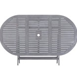 VidaXL 7-delige Tuinset massief acaciahout grijs