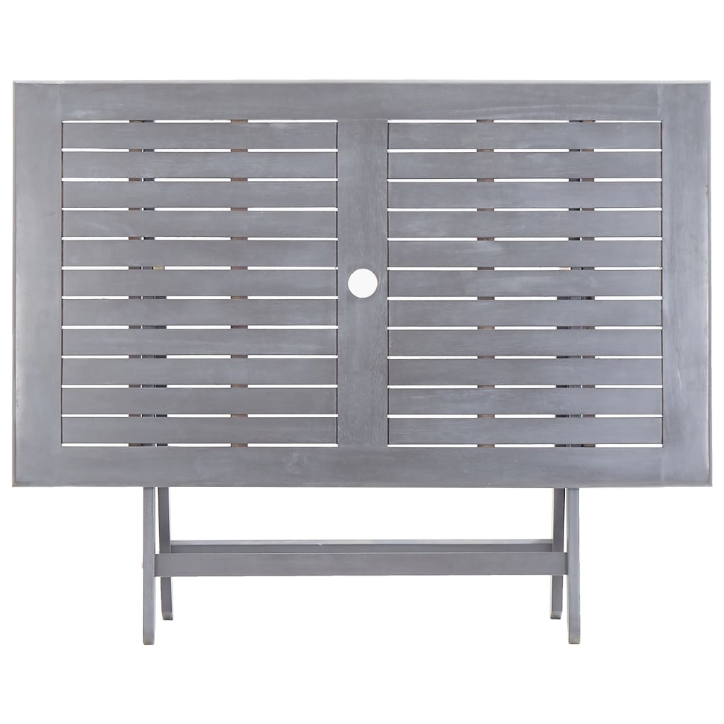 VidaXL 7-delige Tuinset massief acaciahout grijs