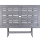 VidaXL 5-delige Tuinset massief acaciahout grijs