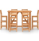VidaXL 7-delige Tuinbarset massief acaciahout